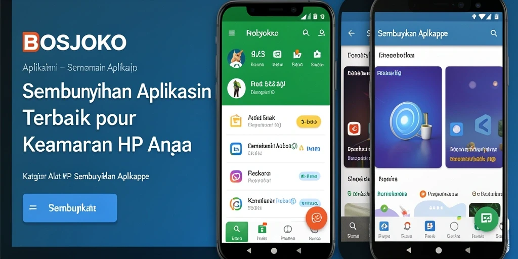 Antarmuka BOSJOKO yang sederhana dan fungsional untuk menyembunyikan aplikasi.