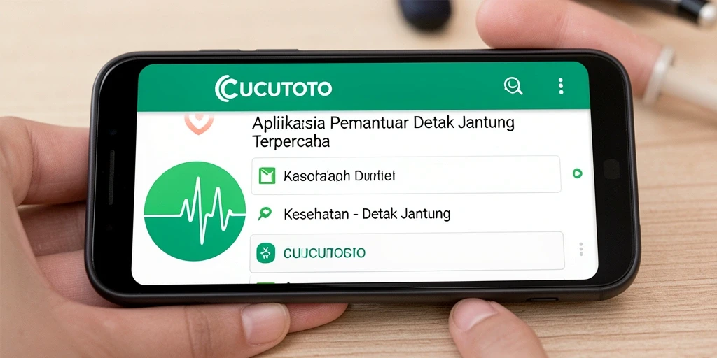 Antarmuka pengguna CUCUTOTO menampilkan pemantauan detak jantung secara real-time.