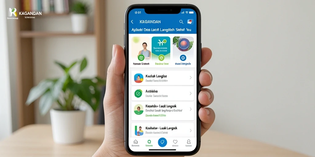 Tampilan antarmuka KAGANDAN dengan fitur lacak langkah.