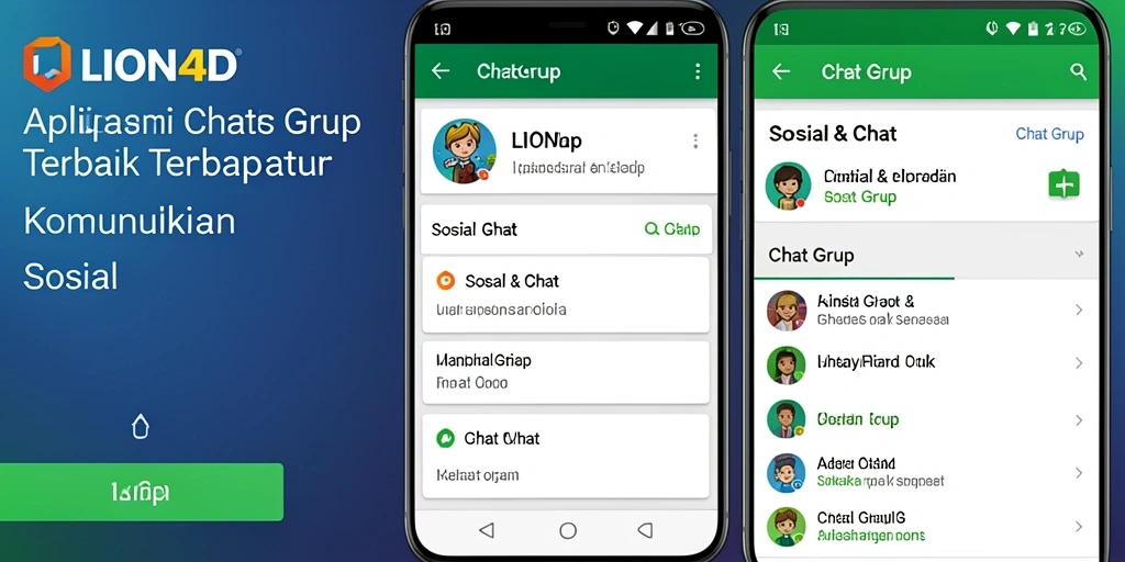 Antarmuka LION4D yang ramah pengguna saat chatting di grup.