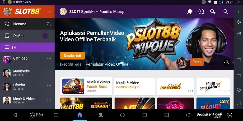 Antarmuka SLOT88 menampilkan koleksi video yang rapi dan mudah diakses.