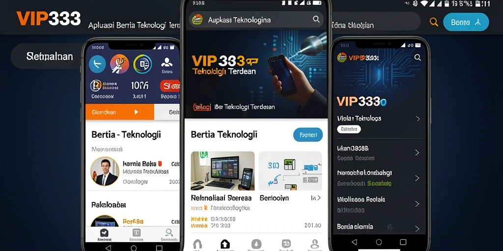 Tampilan antarmuka utama VIP333 yang intuitif dan informatif.